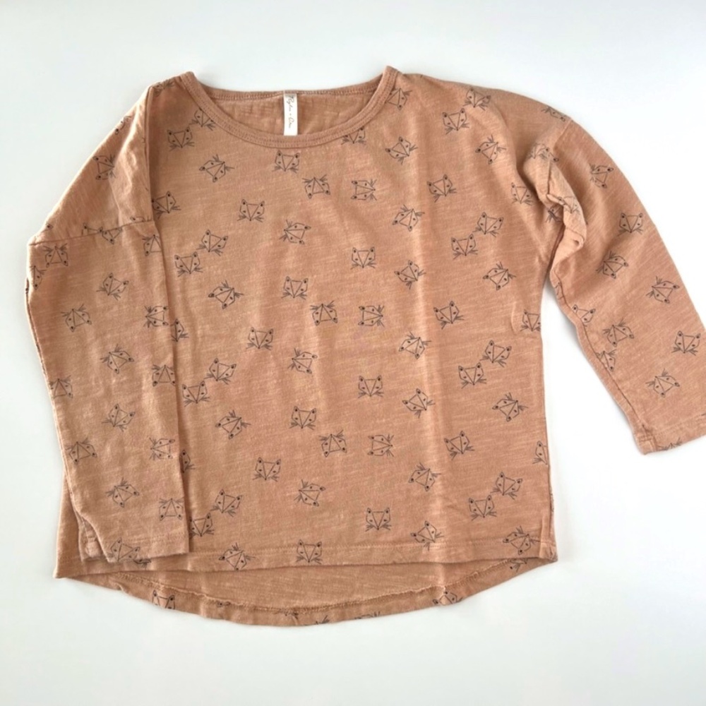 Rylee + Cru Fox Long Sleeve T size 4-5Y